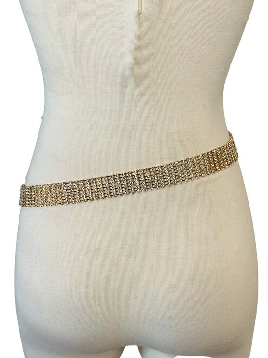 REVOLVE petit moments Showgirl Belt in Gold One Size Fits All Crystals main image 12